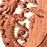 Панно из дерева дракон и луна Panel With Animals варинант исполнения - 2 | Loft Concept в Волгограде