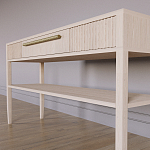 Дизайнерская Консоль с полкой и ящиком Primo Светлый дуб варинант исполнения - 4 | Loft Concept в Волгограде