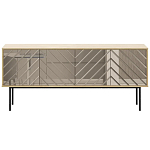 Длинная тумба с зеркальным декором Serena варинант исполнения - 9 | Loft Concept в Волгограде