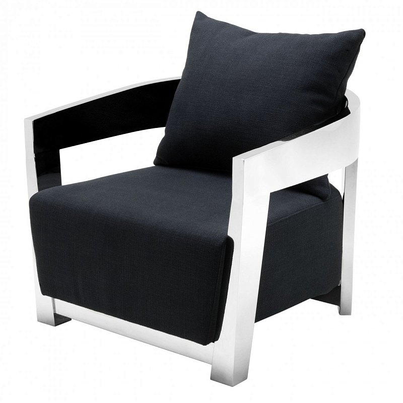 Кресло Eichholtz Chair Rubautelli Stainless steel Черный Нержавеющая сталь Кресло Eichholtz Chair Rubautelli Stainless steel Черный Нержавеющая сталь в Волгограде | Loft Concept