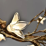 Люстра в виде золотой ветки с цветами Glass Flower Pendant Light варинант исполнения - 9 | Loft Concept в Волгограде