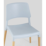Пластиковый стул на ножках из массива бука Ferret Grey-Blue варинант исполнения - 2 | Loft Concept в Волгограде