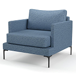 Мебельная ткань Шенилл голубой цвет 138 см T4-26 варинант исполнения - 5 | Loft Concept в Волгограде