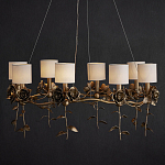 Люстра с каркасом в виде цветков розы и тканевыми абажурами Flowers and Fox Roses варинант исполнения - 4 | Loft Concept в Волгограде