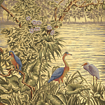 Обои ручная роспись Le Brésil Amarelo Deep Rich Gold варинант исполнения - 1 | Loft Concept в Волгограде