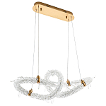 Фигурная люстра украшенная кристаллами из хрусталя Gilbertine Crystals Curly Ring Chandelier варинант исполнения - 2 | Loft Concept в Волгограде