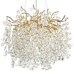 Люстра с хрустальными подвесками на металлических ветках Fairytree Light Gold Chandelier 10 варинант исполнения - 1 | Loft Concept в Волгограде