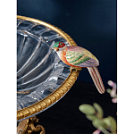 Чаша стеклянная с фигурками разноцветных попугаев на ободке 41 Eden Garden варинант исполнения - 4 | Loft Concept в Волгограде