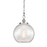Подвесной светильник с прозрачным стеклянным плафоном в форме шара в современном стиле на цепи Feiss варинант исполнения - 1 | Loft Concept в Волгограде