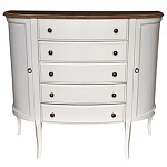 Комод полукруглый с ящиками и дверцами в стиле прованс Montmartre Provence Chest of Drawers варинант исполнения - 1 | Loft Concept в Волгограде