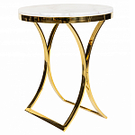 Кофейный столик на подстолье золотого цвета Noelle варинант исполнения - 1 | Loft Concept в Волгограде