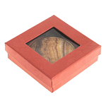 Зеркало карманное складное круглое из натурального камня Оникс в подарочной упаковке Gold Stone Mirrors варинант исполнения - 4 | Loft Concept в Волгограде