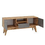 ТВ-тумба с фасадом цвета серый бетон Grace of Furniture  варинант исполнения - 3 | Loft Concept в Волгограде