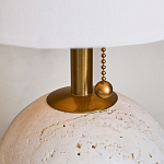 Настольная лампа на круглом основании из натурального камня Bartolomeo варинант исполнения - 2 | Loft Concept в Волгограде