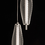 Люстра круглая каскадня с 5-ю плафонами из металлической сетки Mesh Lampshade Lighting варинант исполнения - 8 | Loft Concept в Волгограде