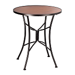 Столик приставной с круглой столешницей на металлическом черном основании Scenical Table варинант исполнения - 1 | Loft Concept в Волгограде