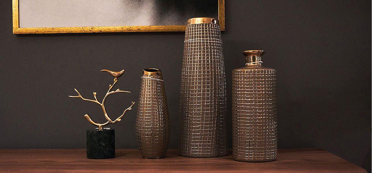 Ваза Golden mesh 35 Ваза Golden mesh 35 - Loft-Concept в Волгограде
