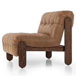 Кресло с деревянным каркасом и обивкой из кожи Medieval Furniture варинант исполнения - 1 | Loft Concept в Волгограде