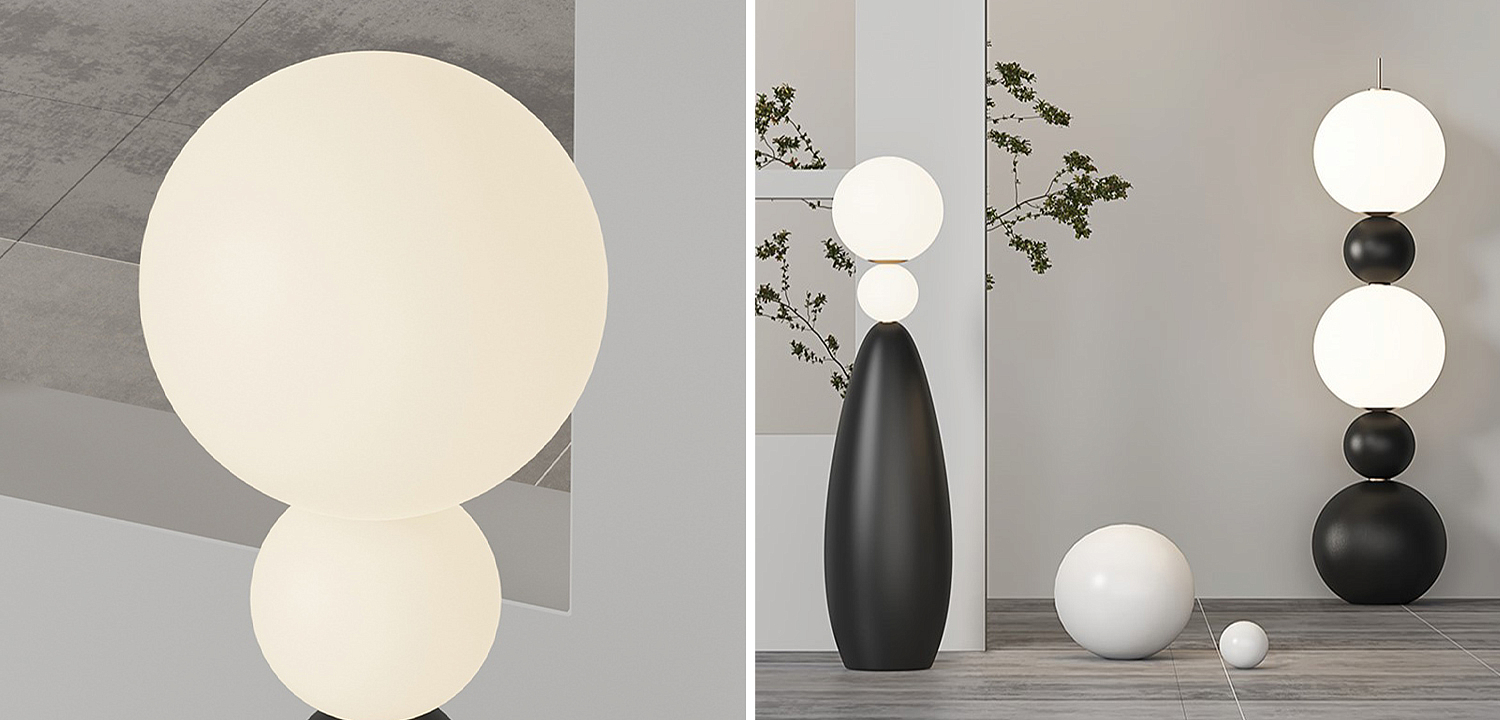 Торшер Two Round Shapes Floor Lamp Торшер Two Round Shapes Floor Lamp - Loft-Concept в Волгограде