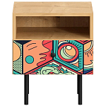 Прикроватная тумба с изображением на ящике Elise Nightstand варинант исполнения - 17 | Loft Concept в Волгограде