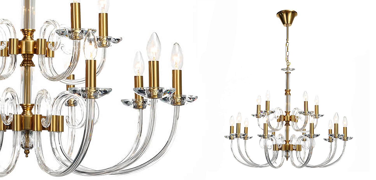 Люстра Twisted Glass Candles Chandelier 15 Люстра Twisted Glass Candles Chandelier 15 - Loft-Concept в Волгограде
