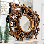 Зеркало настенное с рамой цвета античная бронза Classic Ornament Mirror варинант исполнения - 2 | Loft Concept в Волгограде