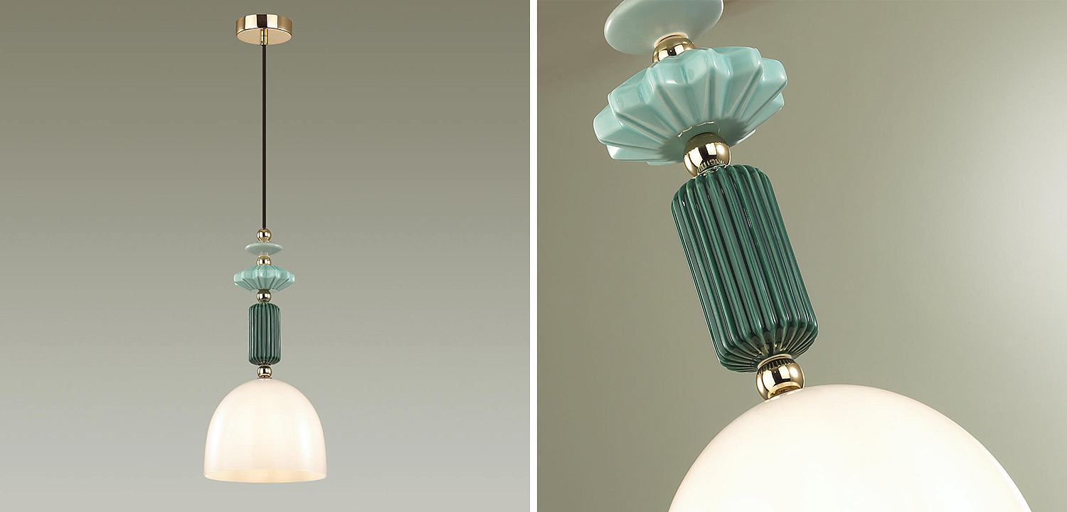 Подвесной светильник Iris hanging lamp green Подвесной светильник Iris hanging lamp green - Loft-Concept в Волгограде