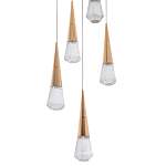 Люстра капли Acrylic Droplet Five Gold Chandelier варинант исполнения - 2 | Loft Concept в Волгограде