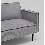 Диван современный вельветовый прямой Worcester Серый варинант исполнения - 3 | Loft Concept в Волгограде