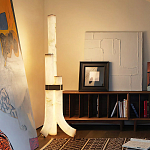 Торшер геометрический с тремя мраморными плафонами Marble Tripod варинант исполнения - 8 | Loft Concept в Волгограде