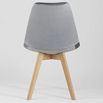 Стул с мягким велюровым сиденьем Arvika Grey варинант исполнения - 4 | Loft Concept в Волгограде