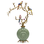 Фарфоровый подсвечник с бронзовым декором Eden Garden варинант исполнения - 1 | Loft Concept в Волгограде