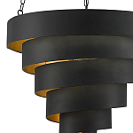 Подвесной светильник в форме спирали черный с золотой внутренней отделкой Warm Glow варинант исполнения - 1 | Loft Concept в Волгограде