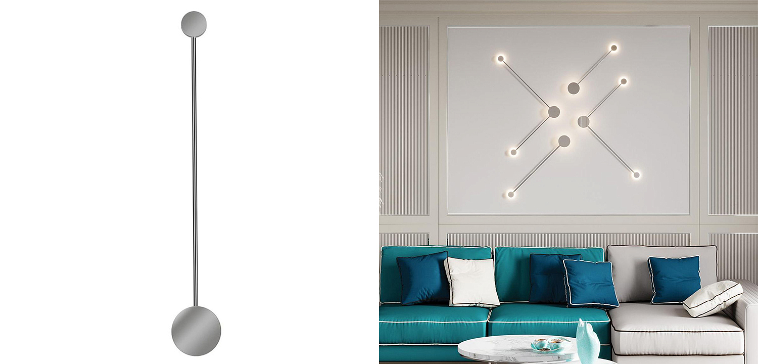 Бра Pin Wall Light Chrome 70 Бра Pin Wall Light Chrome 70 - Loft-Concept в Волгограде