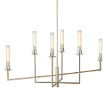 Люстра с 6-ю белыми матовыми плафонами из стекла в форме цилиндра Longitude варинант исполнения - 3 | Loft Concept в Волгограде