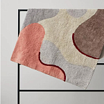 Ковер из хлопка с абстрактным принтом бежевого цвета Elysian Flow Blush варинант исполнения - 6 | Loft Concept в Волгограде