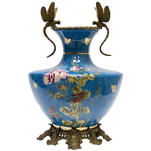 Фарфоровая ваза Deep Blue and Dragonflies