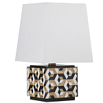 Настольная лампа с фигурным узором и трапециевидным абажуром Сonundrum варинант исполнения - 3 | Loft Concept в Волгограде