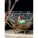 Чаша квадратная из прозрачного стекла с фигурками разноцветных птиц Eden Garden варинант исполнения - 3 | Loft Concept в Волгограде