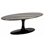 Стол журнальный овальный с столешницей из искусственного мрамора Alonso Gloss варинант исполнения - 2 | Loft Concept в Волгограде