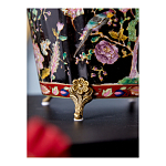 Кашпо из фарфора черная с цветочной росписью и бронзовой стрекозой Spring Garden варинант исполнения - 6 | Loft Concept в Волгограде