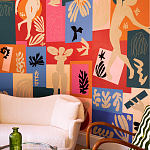 Обои ручная роспись в стиле Арт-деко Jazz Original colourway on painted silk with embroidery варинант исполнения - 3 | Loft Concept в Волгограде