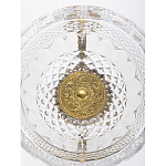 Чаша из рельефного стекла прозрачного цвета на бронзовой подставке Eden Garden варинант исполнения - 4 | Loft Concept в Волгограде