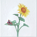 Плитка с узором Подсолнух варинант исполнения - 2 | Loft Concept в Волгограде