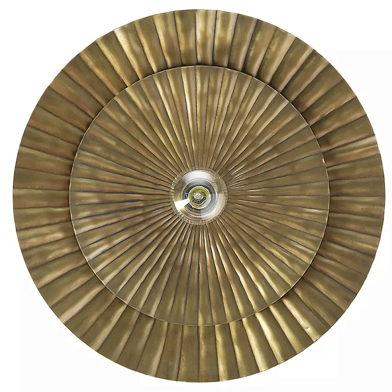 Круглый настенный фактурный светильник Textured Wall Disk Латунь Круглый настенный фактурный светильник Textured Wall Disk Латунь в Волгограде | Loft Concept