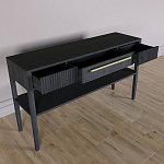 Дизайнерская Консоль с полкой и ящиком Primo Черный дуб варинант исполнения - 5 | Loft Concept в Волгограде