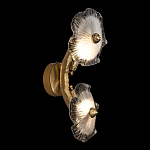 Бра с ветвистыми бронзовыми элементами и стеклянными рифлеными дисками Textured Glass Bra варинант исполнения - 5 | Loft Concept в Волгограде