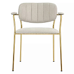 Стул Singer Chair с подлокотниками серый на золотистых ножках варинант исполнения - 1 | Loft Concept в Волгограде