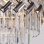 Люстра многоярусная с переплетенными металлическими элементами черного и золотого цвета и прозрачными хрустальными подвесками Empire Chandelier Crystal варинант исполнения - 4 | Loft Concept в Волгограде