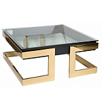 Стол журнальный квадратный с стеклянной столешницей Alonso Glass варинант исполнения - 2 | Loft Concept в Волгограде